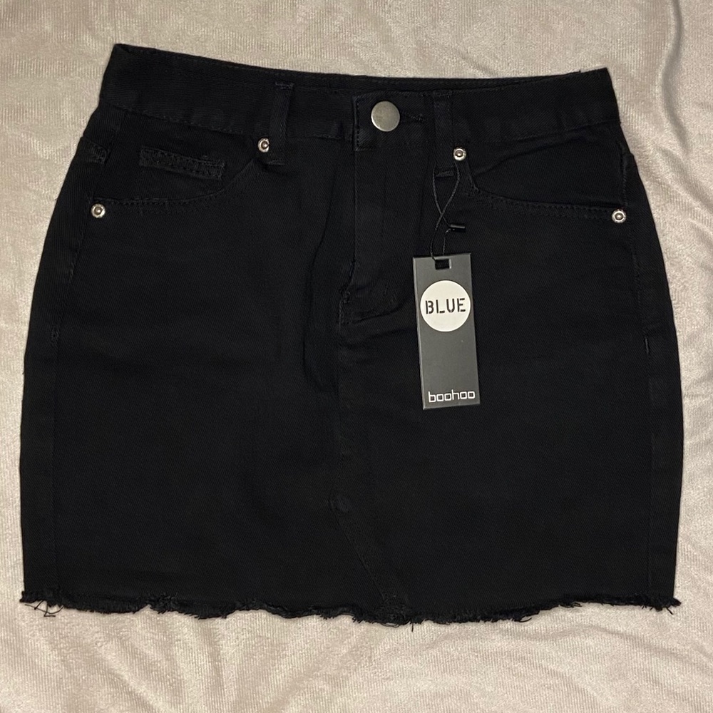 Black Denim Skirt